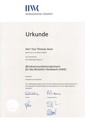HWK certificate for sale online